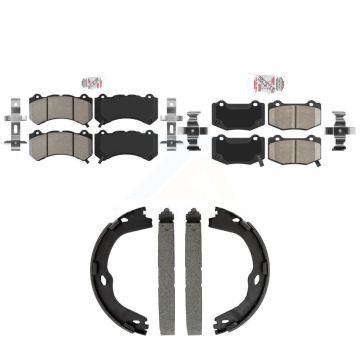 Front Semi-Metallic Rear Ceramic Disc Brake Pads Kit For Chevrolet Corvette Cadillac ATS KNN-101543