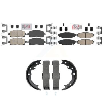 Front Rear Ceramic Disc Brake Pads Kit For Subaru Crosstrek Impreza KNN-101544