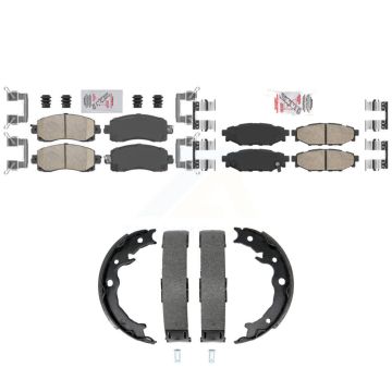 Front Rear Ceramic Disc Brake Pads Kit For Subaru Crosstrek Impreza KNN-101546