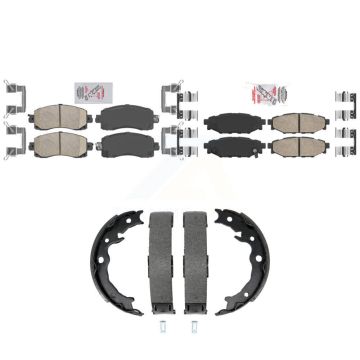 Front Rear Ceramic Disc Brake Pads Kit For Subaru Crosstrek Impreza KNN-101547