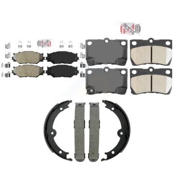 Front Semi-Metallic Rear Ceramic Disc Brake Pads Kit For Lexus IS250 KNN-101556