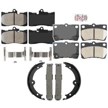 Front Semi-Metallic Rear Ceramic Disc Brake Pads Kit For Lexus IS350 GS350 GS450h GS430 KNN-101558