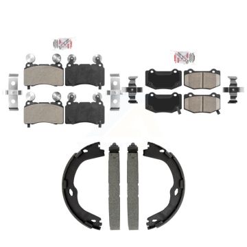Front Semi-Metallic Rear Ceramic Disc Brake Pads Kit For Chevrolet Corvette Camaro KNN-101560