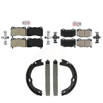 Front Semi-Metallic Rear Ceramic Disc Brake Pads Kit For Chevrolet Corvette Stingray KNN-101561