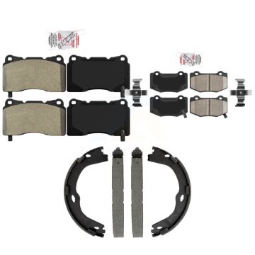 Front Semi-Metallic Rear Ceramic Disc Brake Pads Kit For Chevrolet Corvette Stingray KNN-101562