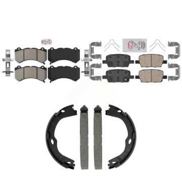 Front Semi-Metallic Rear Ceramic Disc Brake Pads Kit For Chevrolet Camaro KNN-101573