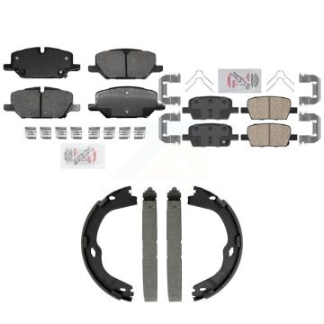 Front Rear Ceramic Disc Brake Pads Kit For 2021-2022 Chevrolet Camaro LT LS with 2.0L KNN-101577