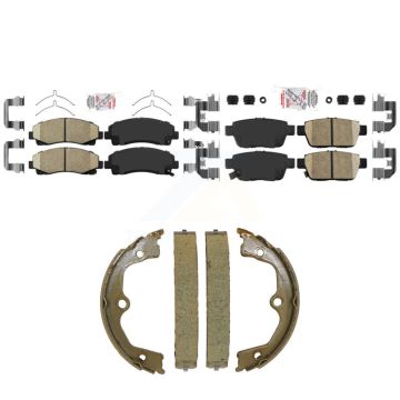 Front Rear Ceramic Disc Brake Pads Kit For 2009-2014 Acura TL KNN-101580