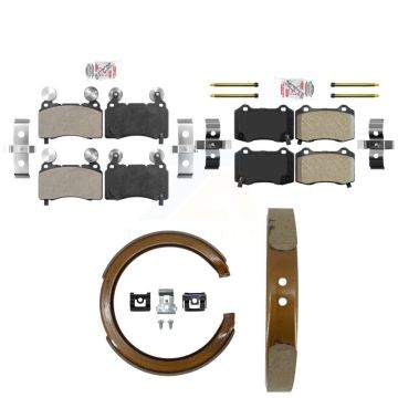 Front Rear Semi-Metallic Disc Brake Pads Kit For 2015-2017 Chevrolet SS KNN-101583