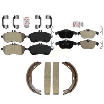 Front Rear Semi-Metallic Disc Brake Pads Kit For Mercedes-Benz C300 C250 C230 KNN-101585