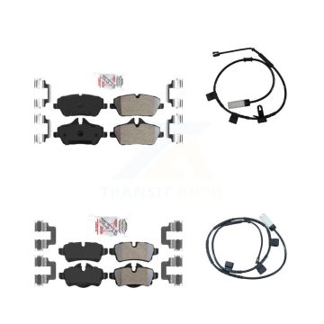 Front Rear Ceramic Disc Brake Pads And Wear Sensors Kit For Mini Cooper 1.6L KNW-100005