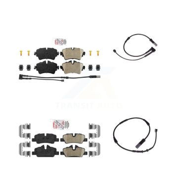 Front Rear Ceramic Disc Brake Pads And Extra Wear Sensors Kit For Mini Cooper KNW-100011