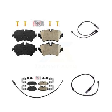 Front Rear Ceramic Disc Brake Pads And Extra Wear Sensors Kit For Mini Cooper KNW-100014