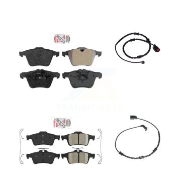 Front Rear Ceramic Brake Pad Wear Sensor Kit For Jaguar XJ Base L Portfolio with AWD 3.0L KNW-100022
