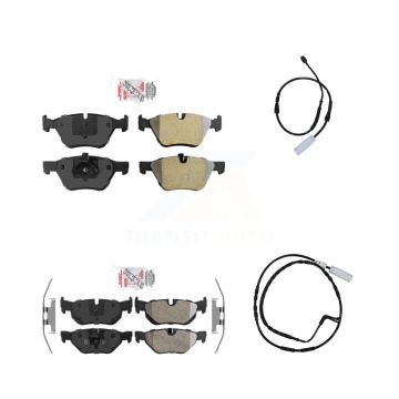 Front Rear Ceramic Disc Brake Pads And Wear Sensors Kit For BMW 128i 3.0L KNW-100033