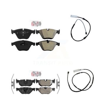 Front Rear Ceramic Disc Brake Pads And Wear Sensors Kit For BMW X1 KNW-100037
