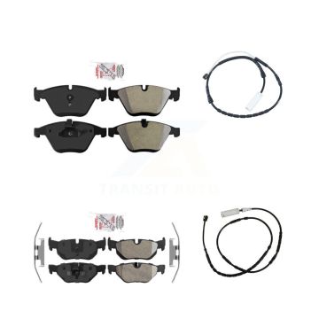 Front Rear Ceramic Disc Brake Pads And Wear Sensors Kit For BMW X1 KNW-100039