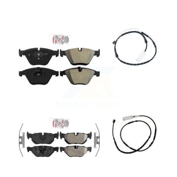 Front Rear Ceramic Disc Brake Pad Wear Sensor Kit For 2013 BMW X1 xDrive28i with AWD 2.0L KNW-100040