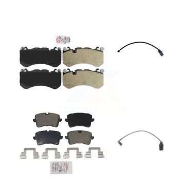 Front Rear Ceramic Disc Brake Pads And Wear Sensors Kit For Audi RS7 With Cast Iron KNW-100046