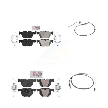 Front Rear Ceramic Disc Brake Pads And Wear Sensors Kit For BMW X5 X6 KNW-100047
