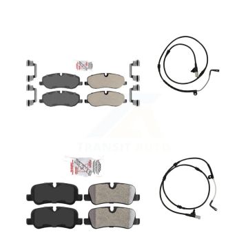 Front Rear Ceramic Disc Brake Pads And Wear Sensors Kit For Land Rover Range Sport KNW-100048