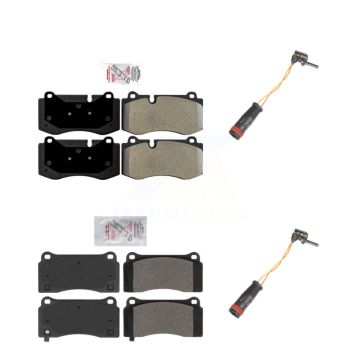 Front Rear Ceramic Disc Brake Pads Wear Sensor Kit For 2011-2014 Mercedes-Benz CL550 4.7L KNW-100062