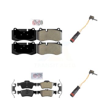 Front Rear Ceramic Brake Pad & Wear Sensor Kit For Mercedes-Benz SL550 With Sport Package KNW-100064