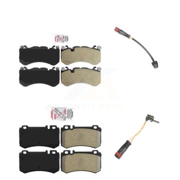 Front Rear Ceramic Disc Brake Pads And Wear Sensors Kit For 2008-2009 Mercedes-Benz SL600 KNW-100072