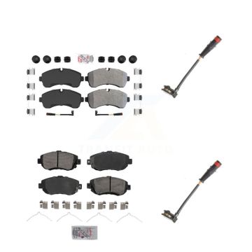 Front Rear Ceramic Brake Pad & Extra Wear Sensor Kit For Mercedes-Benz Sprinter 2500 1500 KNW-100083