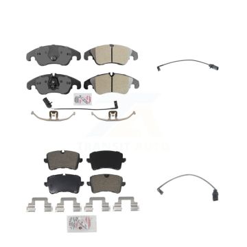 Front Rear Ceramic Disc Brake Pads And Extra Wear Sensors Kit For Audi A6 Quattro KNW-100090