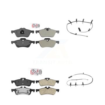 Front Rear Ceramic Disc Brake Pads And Wear Sensors Kit For Mini Cooper KNW-100093