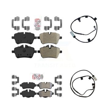 Front Rear Ceramic Disc Brake Pads And Wear Sensors Kit For Mini Cooper KNW-100097