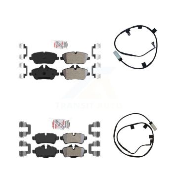 Front Rear Ceramic Disc Brake Pads And Wear Sensors Kit For Mini Cooper KNW-100098