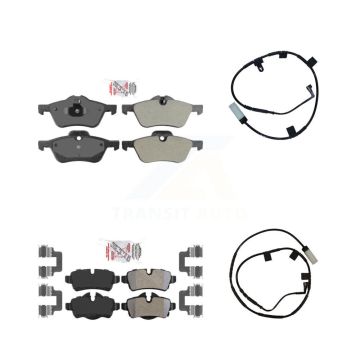 Front Rear Ceramic Disc Brake Pads And Wear Sensors Kit For Mini Cooper KNW-100099