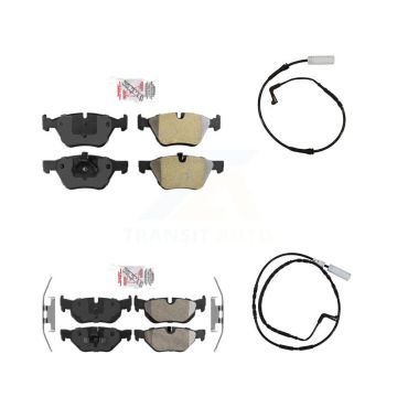 Front Rear Ceramic Disc Brake Pads And Wear Sensors Kit For BMW 128i 328i 323i 325i KNW-100111