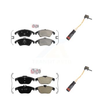 Front Rear Ceramic Brake Pad & Wear Sensor Kit For Mercedes-Benz C300 C350 E350 E550 E400 KNW-100118