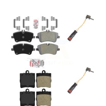 Front Rear Ceramic Disc Brake Pads And Wear Sensors Kit For Mercedes-Benz C230 C240 KNW-100122