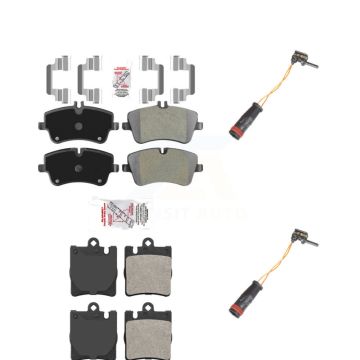 Front Rear Ceramic Disc Brake Pad Wear Sensor Kit For Mercedes-Benz C280 C320 CLK320 C350 KNW-100124