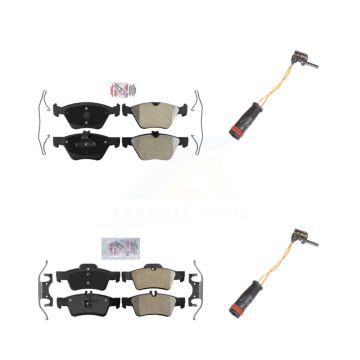 Front Rear Ceramic Disc Brake Pads And Wear Sensors Kit For Mercedes-Benz E350 E300 KNW-100128