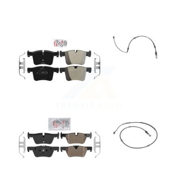 Front Rear Ceramic Disc Brake Pads And Wear Sensors Kit For BMW 320i xDrive 328d 2.0L KNW-100139