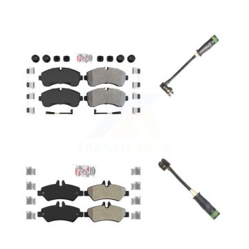 Front Rear Ceramic Disc Brake Pad & Extra Wear Sensor Kit For Mercedes-Benz Sprinter 3500 KNW-100147