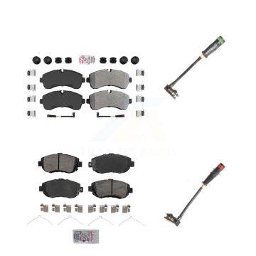 Front Rear Ceramic Brake Pad & Extra Wear Sensor Kit For Mercedes-Benz Sprinter 2500 1500 KNW-100158