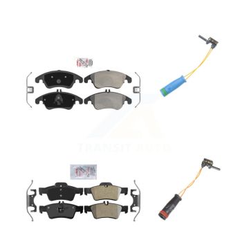 Front Rear Ceramic Disc Brake Pads And Wear Sensors Kit For Mercedes-Benz E400 KNW-100161
