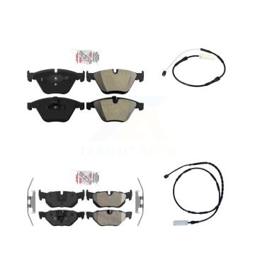 Front Rear Ceramic Disc Brake Pads And Wear Sensors Kit For BMW 328i xDrive KNW-100179