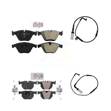 Front Rear Ceramic Disc Brake Pads And Wear Sensor Kit For BMW 530i 528i xDrive 525i 535i KNW-100180