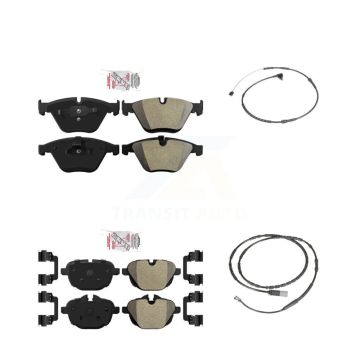 Front Rear Ceramic Disc Brake Pads And Wear Sensors Kit For BMW Z4 KNW-100184