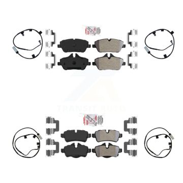 Front Rear Ceramic Disc Brake Pads And Wear Sensors Kit For Mini Cooper KNW-100204
