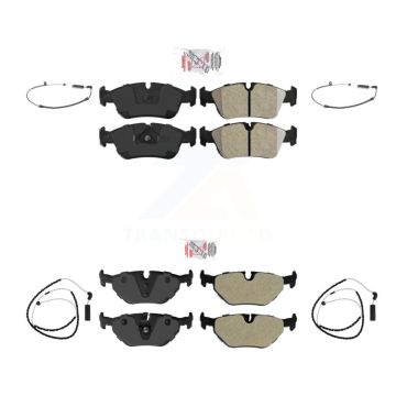Front Rear Ceramic Disc Brake Pads And Wear Sensors Kit For BMW Z4 KNW-100209