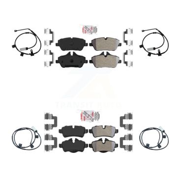 Front Rear Ceramic Disc Brake Pads And Wear Sensors Kit For Mini Cooper 1.6L KNW-100213
