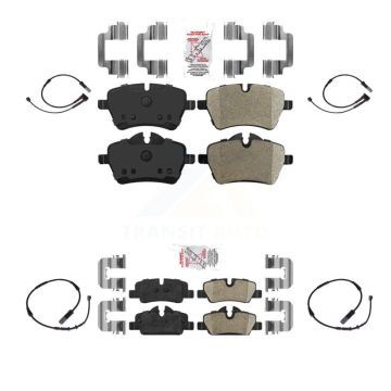 Front Rear Ceramic Disc Brake Pads And Wear Sensors Kit For Mini Cooper KNW-100217